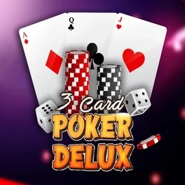 Three Card Poker Delux slot logo by Urgent Games at Winny Casino